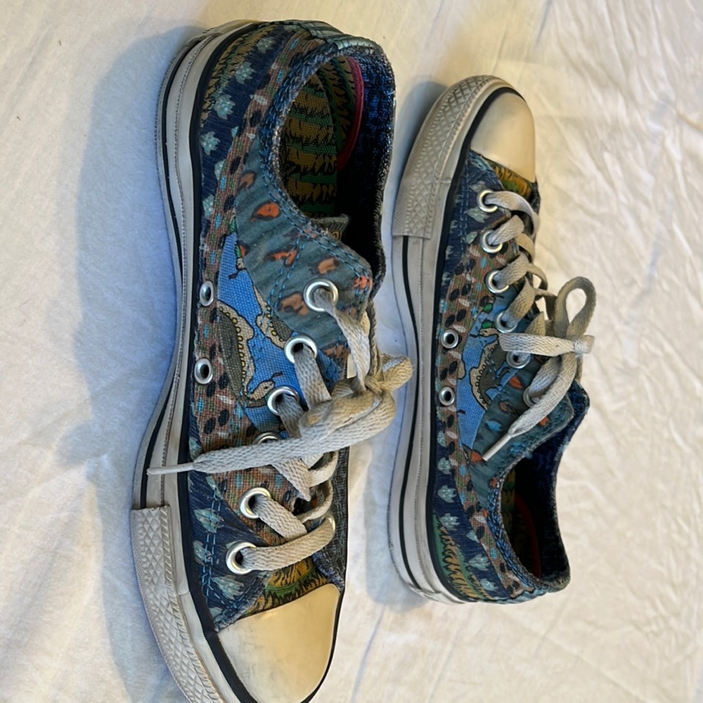 Converse All Star rare 2008 Phsychedlic  Folk design, unisex, W US 6.5, M US 4.5